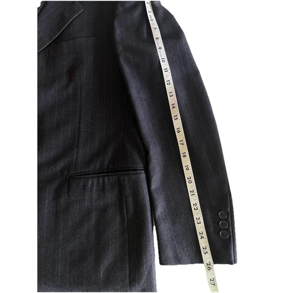 PAL ZILERI Guabello Men 42-44R Blazer Designer Wool Pinstripe Suit Jacket Italy